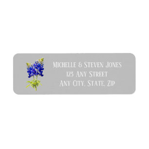 Texas Bluebonnets on Light Gray, Spring Wedding