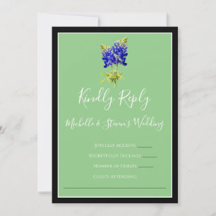 Texas Bluebonnets on Sage, Spring RSVP Invitation