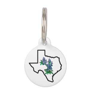 Texas Bluebonnets Pet Tag