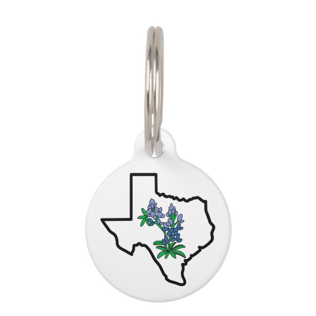 Texas Bluebonnets Pet Tag (Front)
