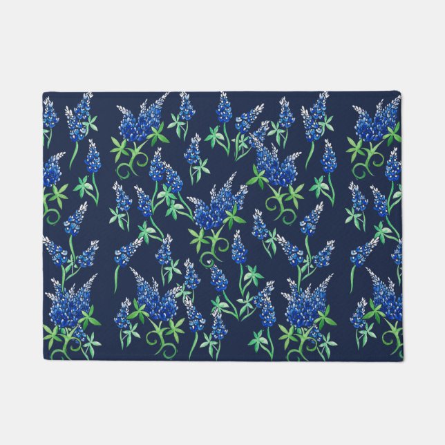 Texas Bluebonnets Texan Doormat (Front)