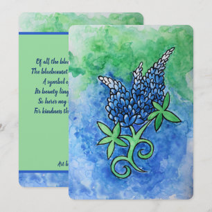 Texas Bluebonnets Thank You Card