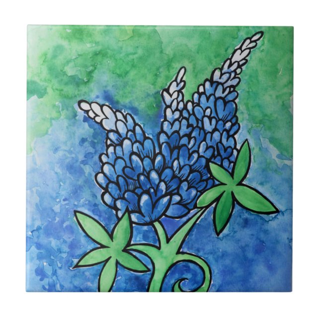 Texas Bluebonnets Tile (Front)