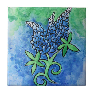 Texas Bluebonnets Tile