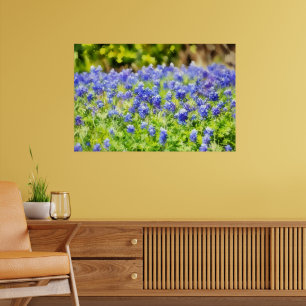 Texas Bluebonnets Watercolor Style Art Print