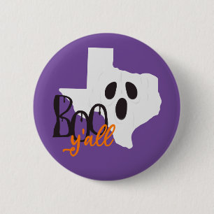 Texas Boo Y'all Halloween 6 Cm Round Badge