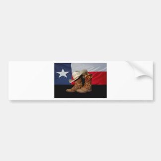 Texas Boots and Hat.jpg Bumper Sticker
