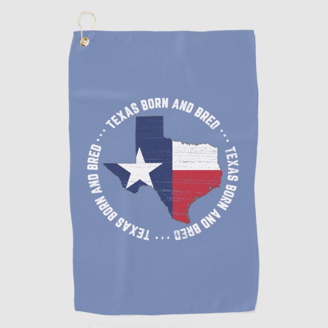 Texas Born and Bred Native Golf Towel (Front)