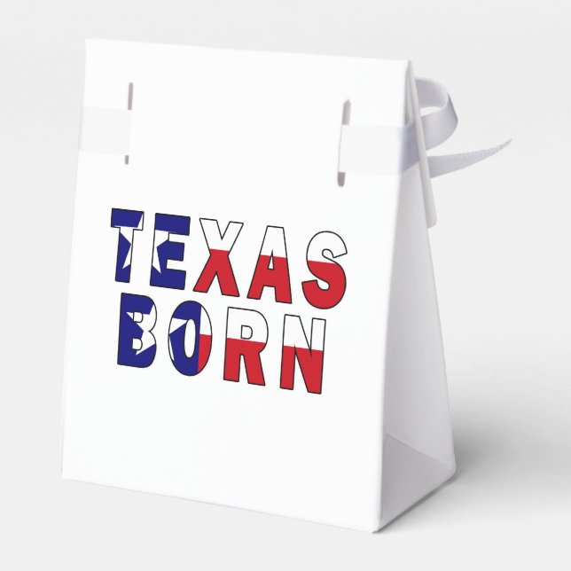 Texas Born Flag Favour Box (Back Side)