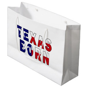 Texas Born Flag Large Gift Bag