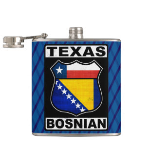 Texas Bosnian American Hip Flask