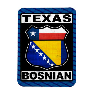 Texas Bosnian American Sign Magnet