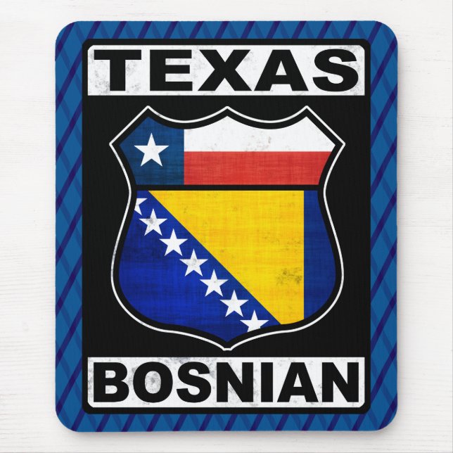 Texas Bosnian American Sign Mousemat (Front)