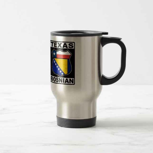 Texas Bosnian American Sign Travel Mug (Right)