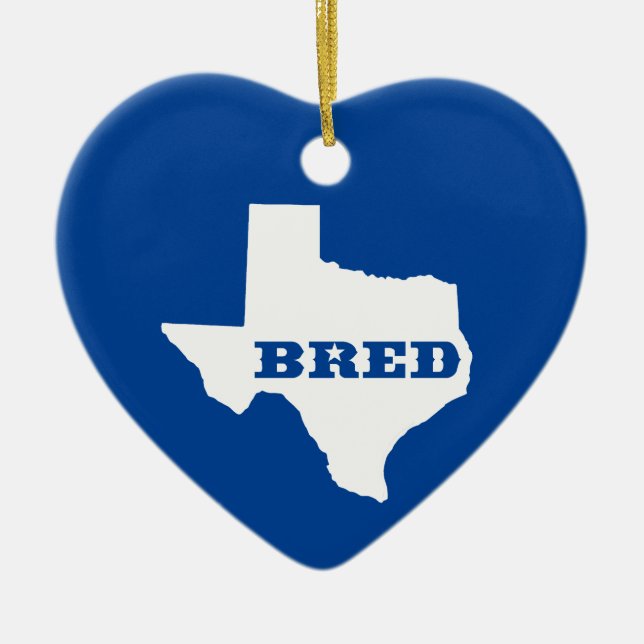 Texas Bred Ceramic Tree Decoration (Front)