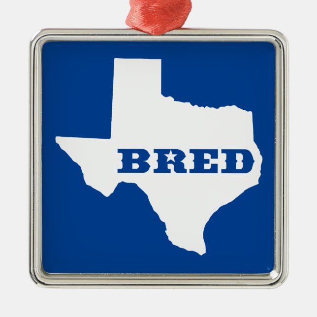 Texas Bred Metal Tree Decoration (Front)