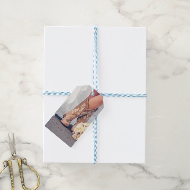 Texas Bride in Boots Bridal Shower Gift Tags (With Twine)