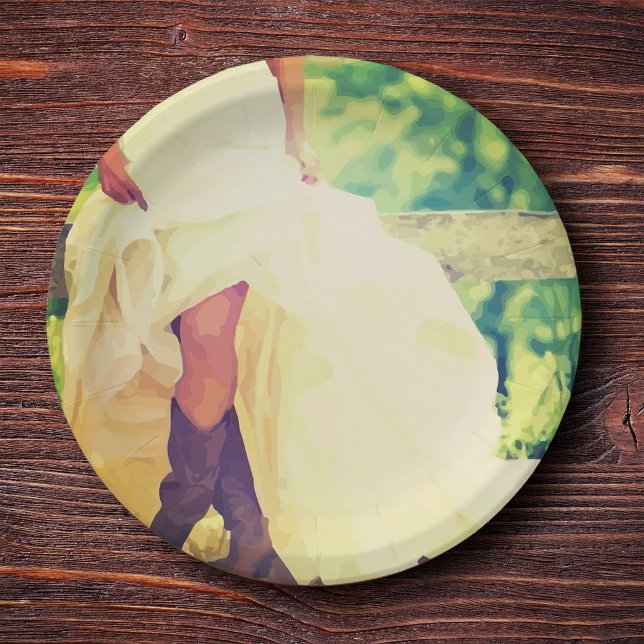 Texas Bride in Boots Bridal Shower Paper Plates (Creator Uploaded)
