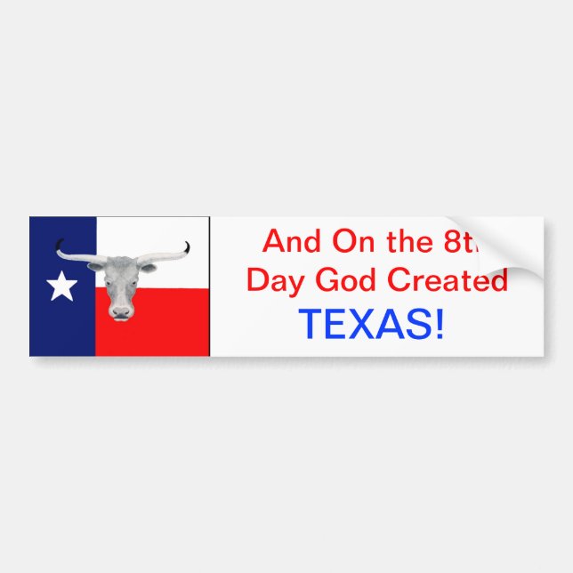 Texas Bumper Sticker (Front)