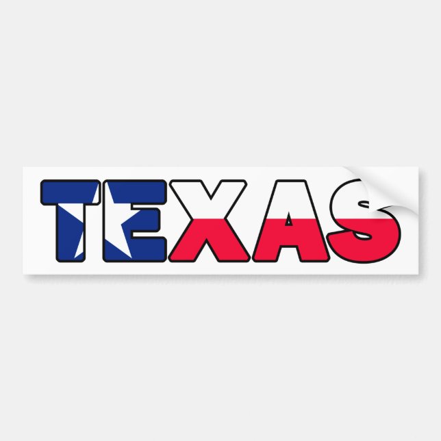 Texas Bumper Sticker (Front)