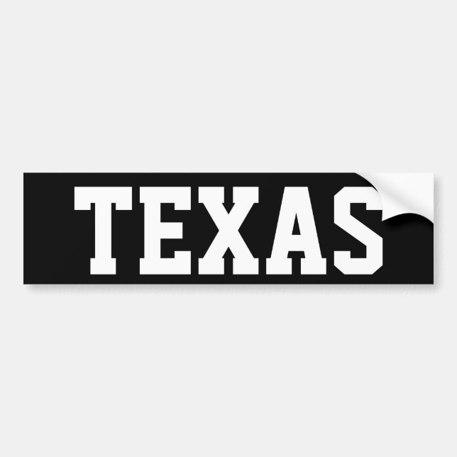 Texas Bumper Sticker (Front)