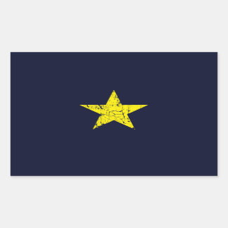 Texas, Burnet Star Historical Flag, Distressed Rectangular Sticker