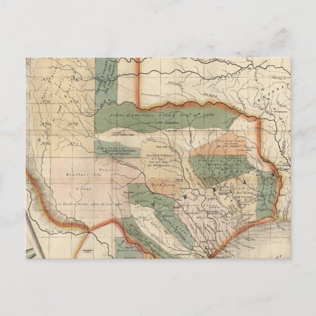 Texas, By David H Burr Postcard (Front)