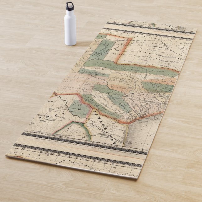 Texas, By David H Burr Yoga Mat (In Situ)