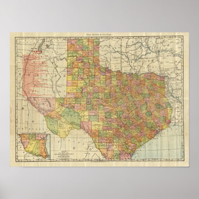 Texas by Rand McNally Poster (Front)