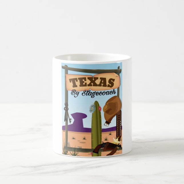 Texas By Stagecoach Coffee Mug (Center)