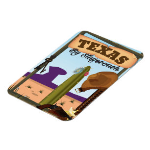 Texas By Stagecoach Magnet
