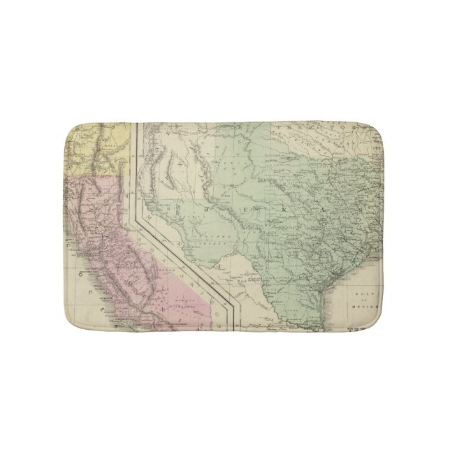 Texas, California Bath Mat (Front)