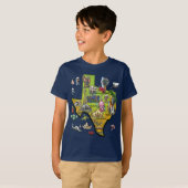 Texas Cartoon Map T-Shirt (Front Full)