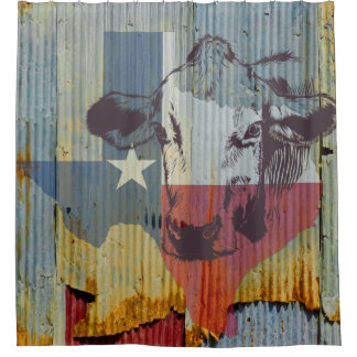 Texas Cattle Ranch House shower curtain