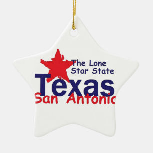 TEXAS CERAMIC TREE DECORATION