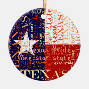 Texas Ceramic Tree Decoration