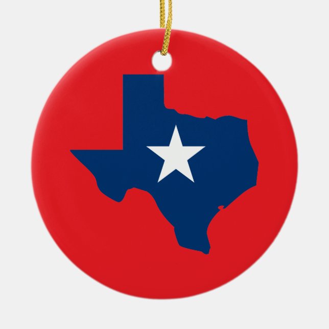 Texas Ceramic Tree Decoration (Front)