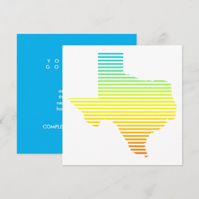 texas chill fade invitation (Front/Back)