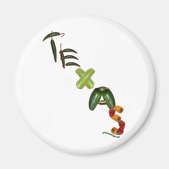 Texas Chilli Peppers Magnet (Front)