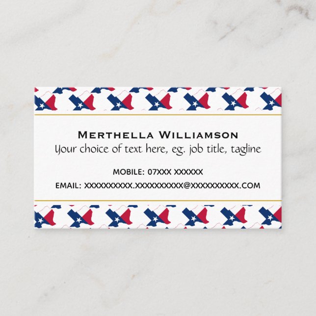 TEXAS | Christian Scripture | John 3:16 Business Card (Front)