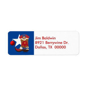 Texas Christmas Address Labels