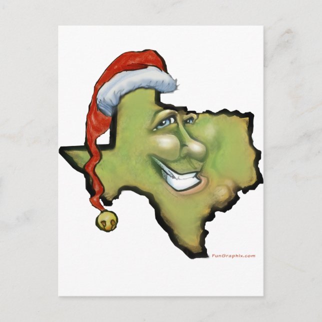 Texas Christmas Holiday Postcard (Front)