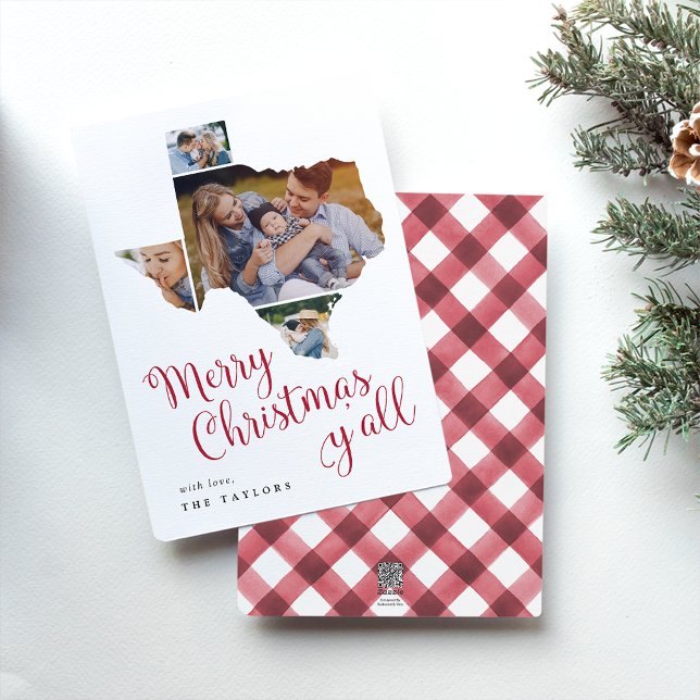 Texas Christmas | Home State Multi Photo Collage Holiday Card (Creator Uploaded)