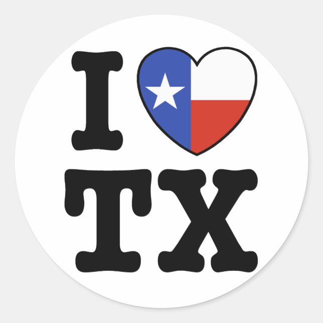 Texas Classic Round Sticker (Front)