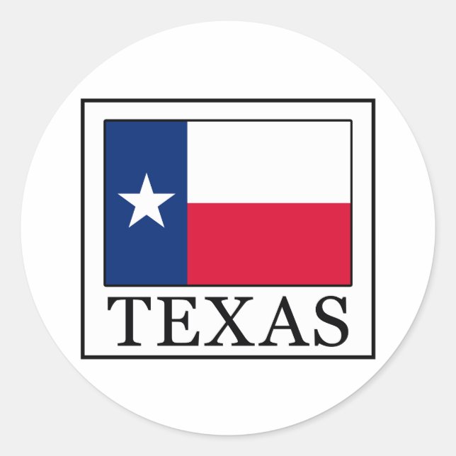 Texas Classic Round Sticker (Front)