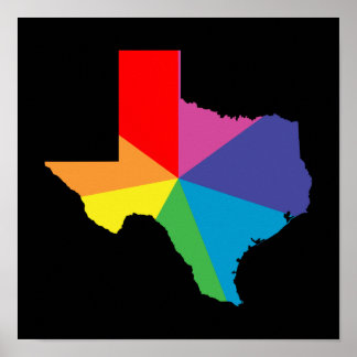 texas colour burst poster