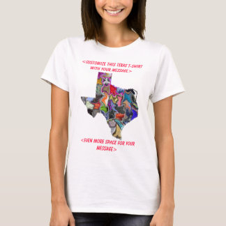 Texas Colourful Customisable T-Shirt - Customised