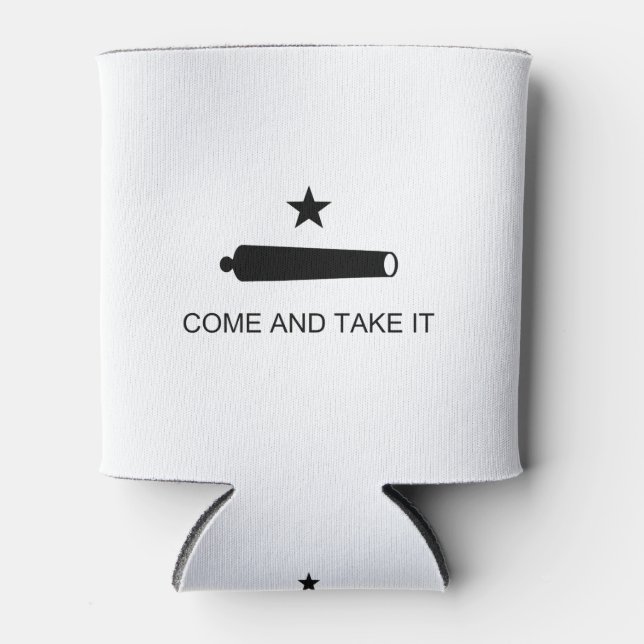 Texas Come and Take It Flag Can Cooler (Front)