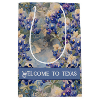 Texas Commemorative Bluebonnets, Medium Gift Bag