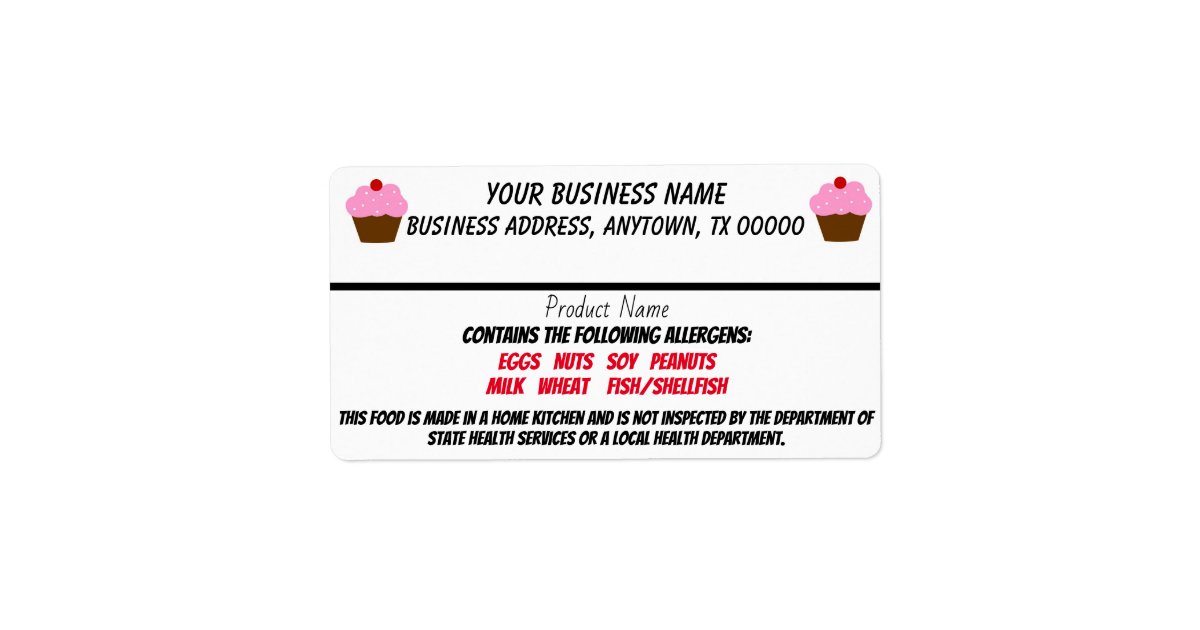 Texas Cottage Food Law labels home business | Zazzle.co.uk